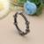 Silver color oxidised openable bracelet