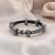 Silver color oxidised openable bracelet