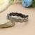 Gold & silver color two tone oxidised openable bracelet