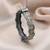 Gold & silver color two tone oxidised openable bracelet