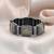 Gold & silver color two tone oxidised openable bracelet