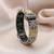 Gold & silver color two tone oxidised openable bracelet
