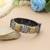 Gold & silver color two tone oxidised openable bracelet