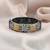 Gold & silver color two tone oxidised openable bracelet