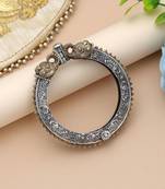 Gold & silver color two tone oxidised openable bracelet