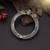 Gold & silver color two tone oxidised openable bracelet
