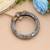 Gold & silver color two tone oxidised openable bracelet