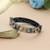 Gold & silver color two tone oxidised openable bracelet