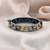 Gold & silver color two tone oxidised openable bracelet