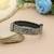 Gold & silver color two tone oxidised openable bracelet