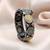 Gold & silver color two tone oxidised openable bracelet