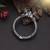 Silver color oxidised openable bracelet