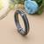 Silver color oxidised openable bracelet