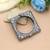 Silver color oxidised openable bracelet