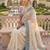 Ivory Color embroidery sequence work Silk Blend Saree