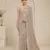 Cream color luxury dual sequin work saree with mulberry silk blouse