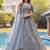 Incredible Blue Embroidered Net Party Wear Lehenga Choli with Dupatta
