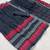 Black & red printed linen casual saree with unstitched blouse