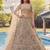 Shiny Beige Embroidered Net Reception Wear Lehenga Choli With Dupatta