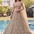 Shiny Beige Embroidered Net Reception Wear Lehenga Choli With Dupatta