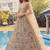 Shiny Beige Embroidered Net Reception Wear Lehenga Choli With Dupatta