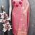 Elegant butterfly embroidered kasa silk dress material set with silk dupatta