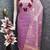 Elegant butterfly embroidered kasa silk dress material set with silk dupatta