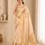 Cream color elegant tussar silk zari weaving saree with unstitched blouse