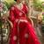 Red Color embroidery beats work Silk Blend Saree