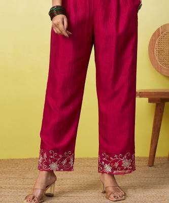 Pink women kurta pant dupatta set 4