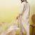 Beige women kurta pant dupatta set