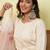 Beige women kurta pant dupatta set