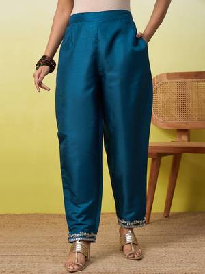 Blue women kurta pant dupatta set 4