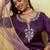 Purple women kurta pant dupatta set