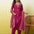 Red women kurta pant dupatta set