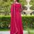 Pink chinon stitched gown with dupatta full sleeve embroidered anarkali gown