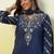 Blue women kurta pant dupatta set