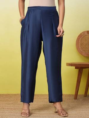 Blue women kurta pant dupatta set 4