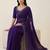 Elegant Purple Embellished Saree for Women