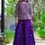 Purple chinon stitched top with stitched chinon bottom and chinon dupatta full sleeve embroidered straight kurta
