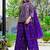 Purple chinon stitched top with stitched chinon bottom and chinon dupatta full sleeve embroidered straight kurta