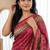 New Designer Roman Silk Printed With Real Mirror Work Women's saree With Blouse Set