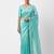 Elegant Aqua Blue Embellished Saree for Women