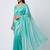 Elegant Aqua Blue Embellished Saree for Women