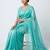 Elegant Aqua Blue Embellished Saree for Women