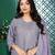 Light purple chinon stitched top with stitched chinon bottom and chinon dupatta 3/4 sleeve embroidered straight kurta