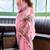 Pink linen jacquard woven saree with blouse