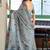 Grey linen jacquard woven saree with blouse