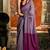 Lavender mal cotton contrast pallu with fancy tassels saree with blouse