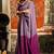 Lavender mal cotton contrast pallu with fancy tassels saree with blouse